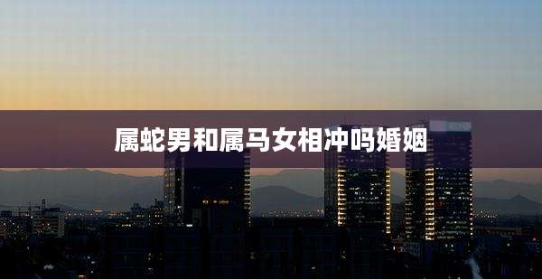 属蛇男和属马女相冲吗婚姻