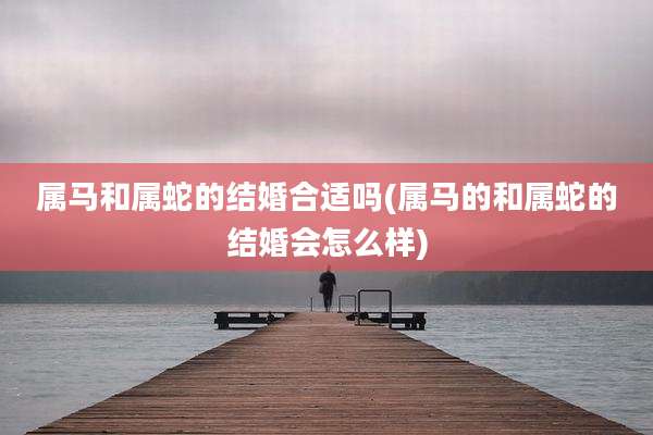 属马和属蛇的结婚合适吗(属马的和属蛇的结婚会怎么样)