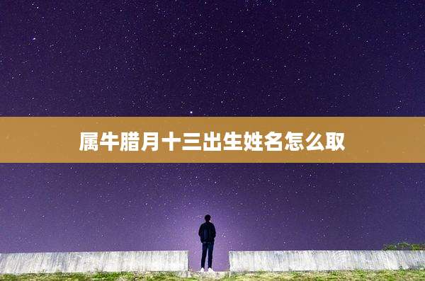 属牛腊月十三出生姓名怎么取