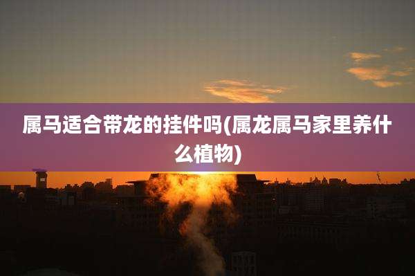 属马适合带龙的挂件吗(属龙属马家里养什么植物)