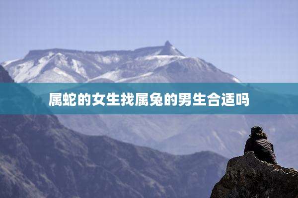 属蛇的女生找属兔的男生合适吗