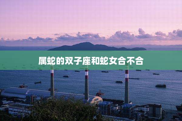 属蛇的双子座和蛇女合不合