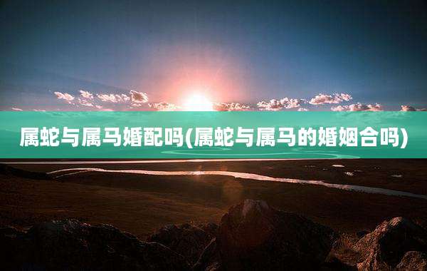 属蛇与属马婚配吗(属蛇与属马的婚姻合吗)