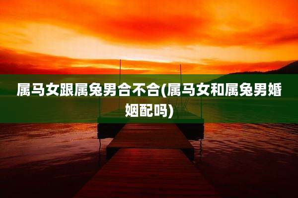 属马女跟属兔男合不合(属马女和属兔男婚姻配吗)