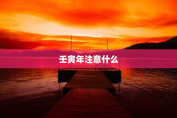 壬寅年注意什么