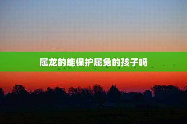 属龙的能保护属兔的孩子吗