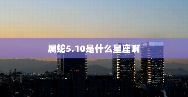 属蛇5.10是什么星座啊