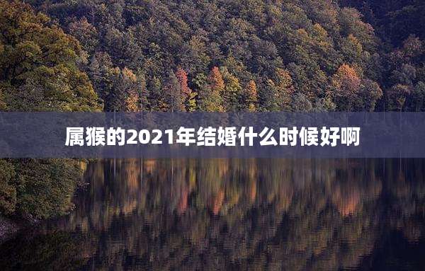 属猴的2021年结婚什么时候好啊