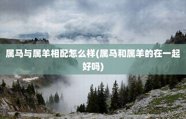 属马与属羊相配怎么样(属马和属羊的在一起好吗)