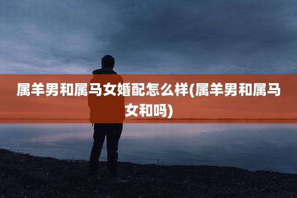 属羊男和属马女婚配怎么样(属羊男和属马女和吗)