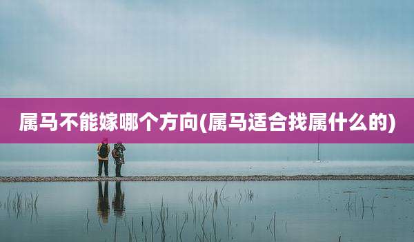 属马不能嫁哪个方向(属马适合找属什么的)
