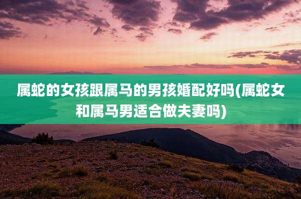 属蛇的女孩跟属马的男孩婚配好吗(属蛇女和属马男适合做夫妻吗)