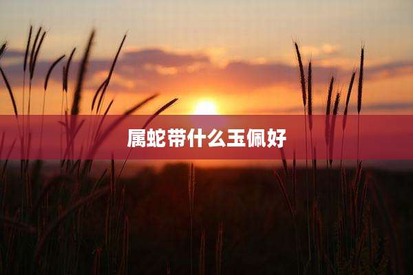 属蛇带什么玉佩好