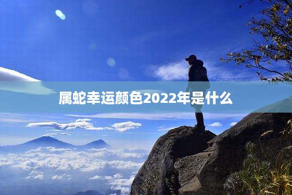 属蛇幸运颜色2022年是什么