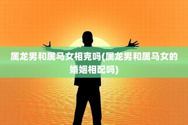 属龙男和属马女相克吗(属龙男和属马女的婚姻相配吗)