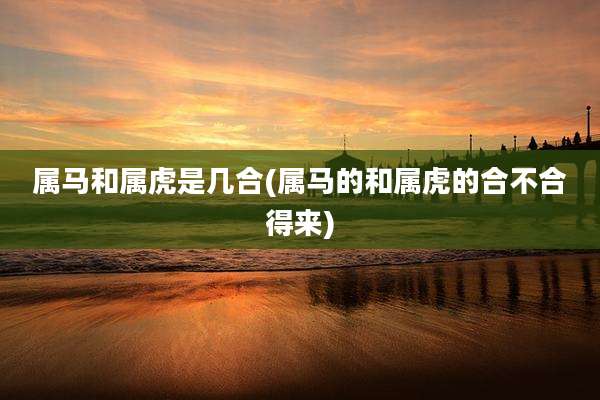 属马和属虎是几合(属马的和属虎的合不合得来)