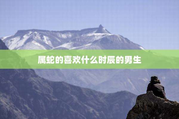 属蛇的喜欢什么时辰的男生