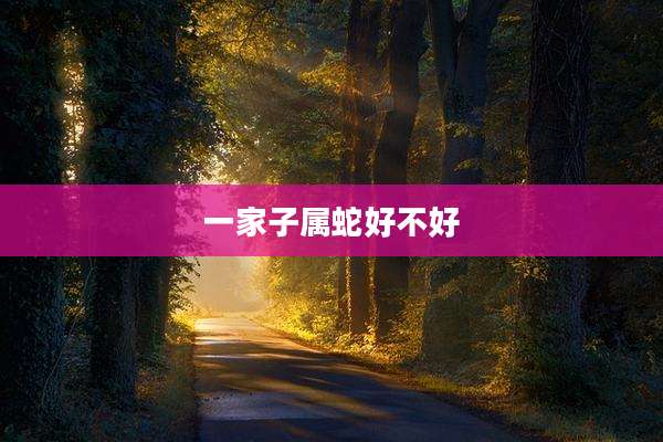 一家子属蛇好不好
