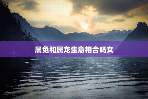 属兔和属龙生意相合吗女