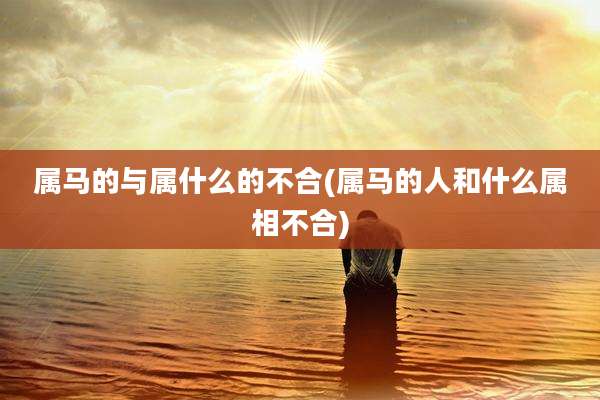 属马的与属什么的不合(属马的人和什么属相不合)