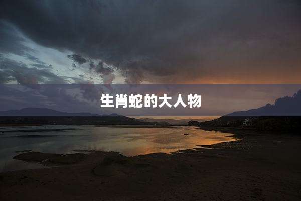 生肖蛇的大人物