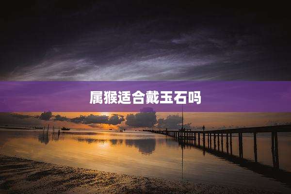 属猴适合戴玉石吗