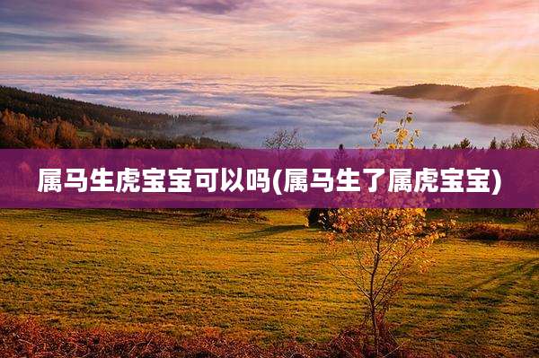 属马生虎宝宝可以吗(属马生了属虎宝宝)