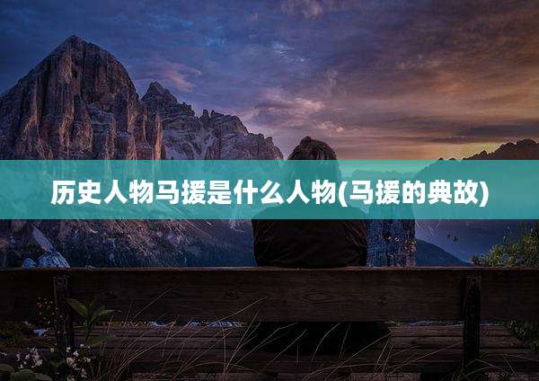 历史人物马援是什么人物(马援的典故)