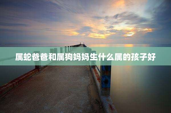 属蛇爸爸和属狗妈妈生什么属的孩子好