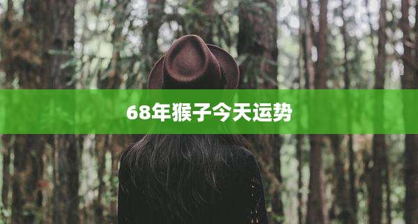 68年猴子今天运势