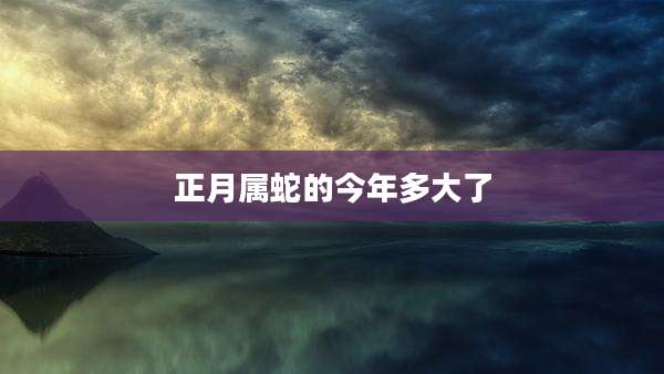 正月属蛇的今年多大了