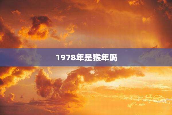 1978年是猴年吗
