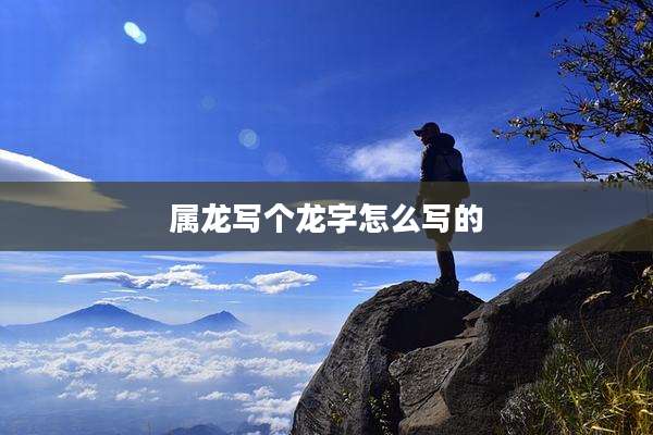属龙写个龙字怎么写的