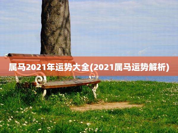 属马2021年运势大全(2021属马运势解析)