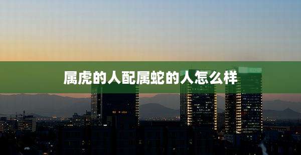 属虎的人配属蛇的人怎么样
