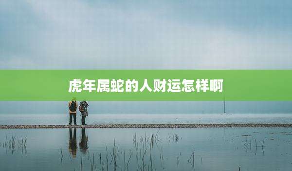 虎年属蛇的人财运怎样啊