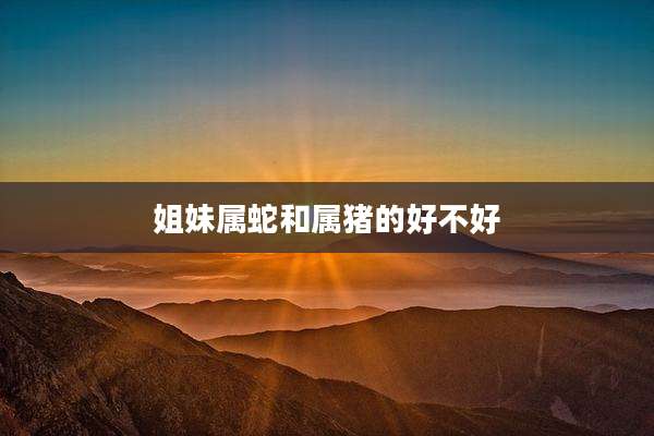 姐妹属蛇和属猪的好不好