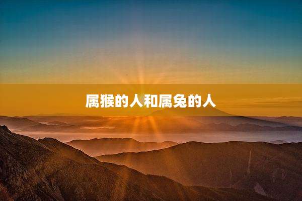 属猴的人和属兔的人