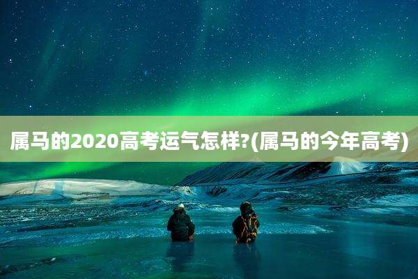 属马的2020高考运气怎样?(属马的今年高考)