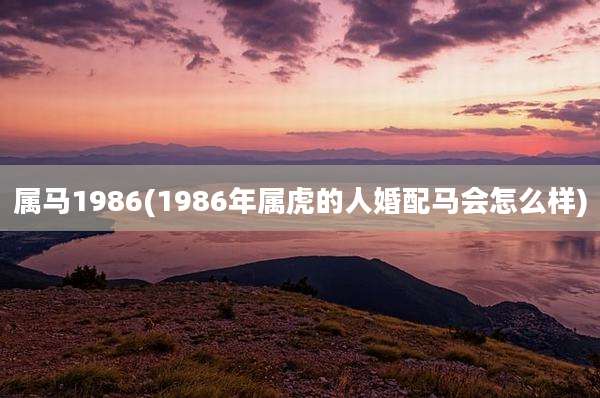 属马1986(1986年属虎的人婚配马会怎么样)