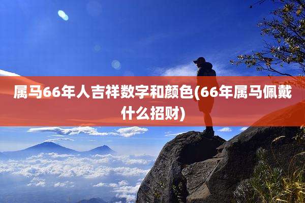 属马66年人吉祥数字和颜色(66年属马佩戴什么招财)