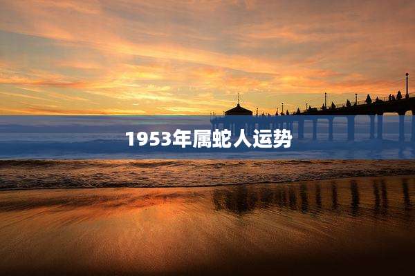1953年属蛇人运势