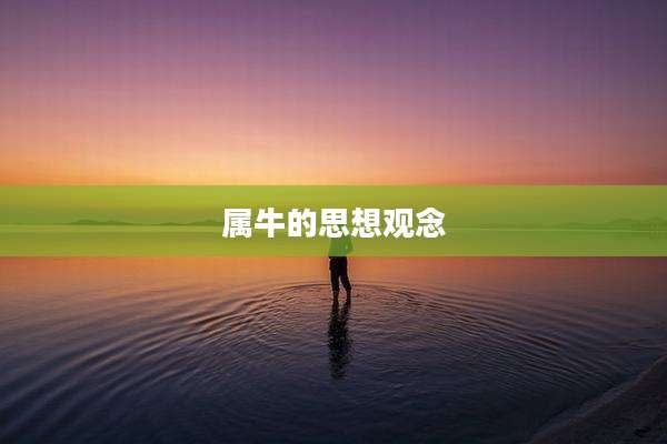 属牛的思想观念