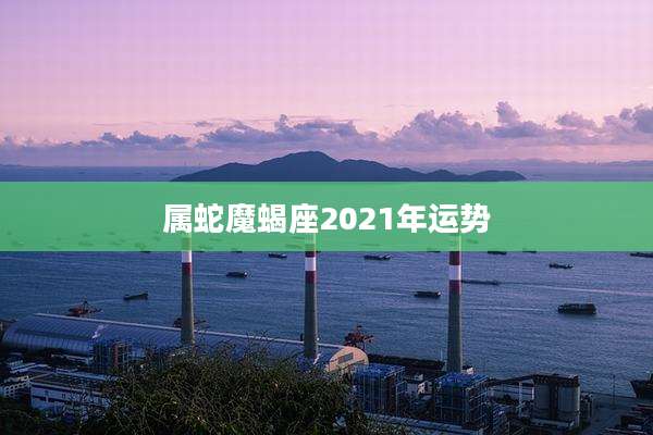 属蛇魔蝎座2021年运势
