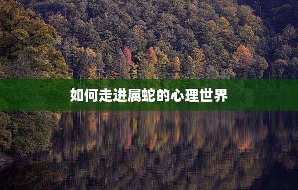 如何走进属蛇的心理世界