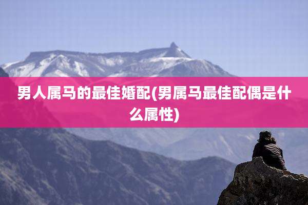 男人属马的最佳婚配(男属马最佳配偶是什么属性)