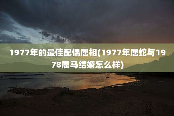 1977年的最佳配偶属相(1977年属蛇与1978属马结婚怎么样)