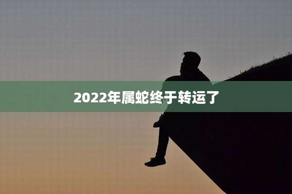 2022年属蛇终于转运了