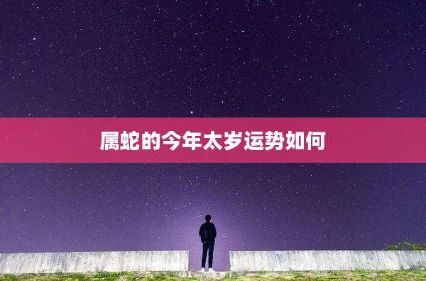 属蛇的今年太岁运势如何