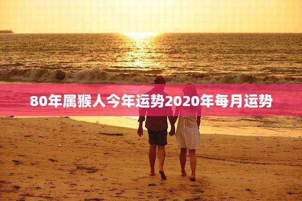 80年属猴人今年运势2020年每月运势